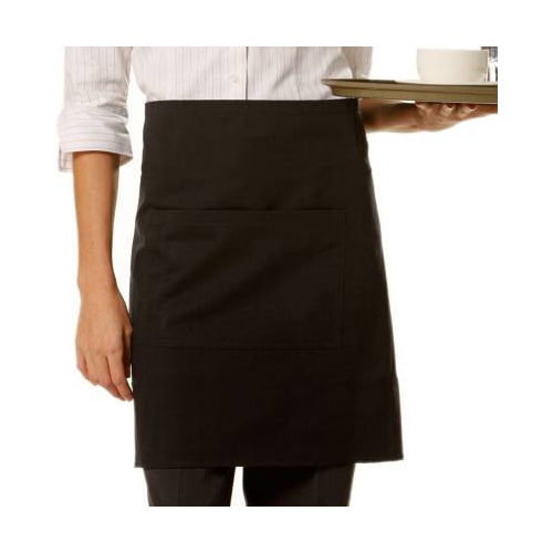 plain black waist apron
