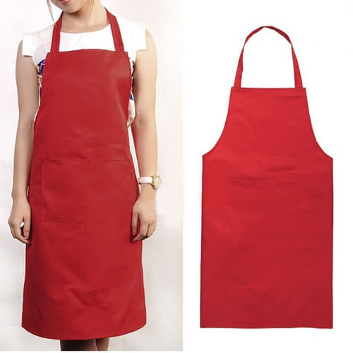 100% organic cotton black, white, red and yellow bib aprons wholesale manufacturers