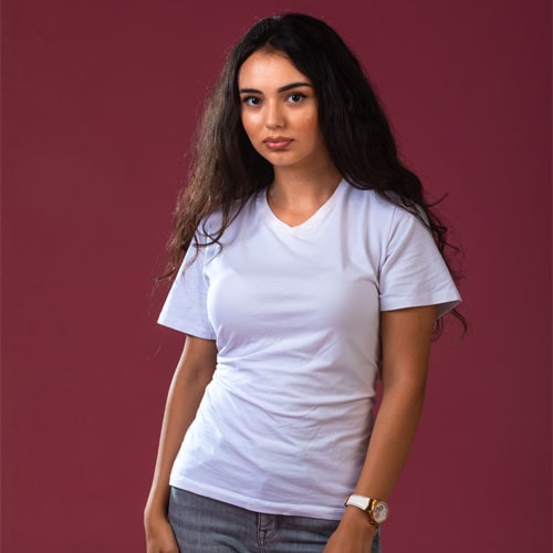 Womens v neck t shirts wholesale manufacturers in india